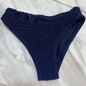 Navy Scrunch Bikini Bottoms